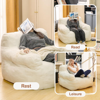 Grey Large Bean Bag Chair