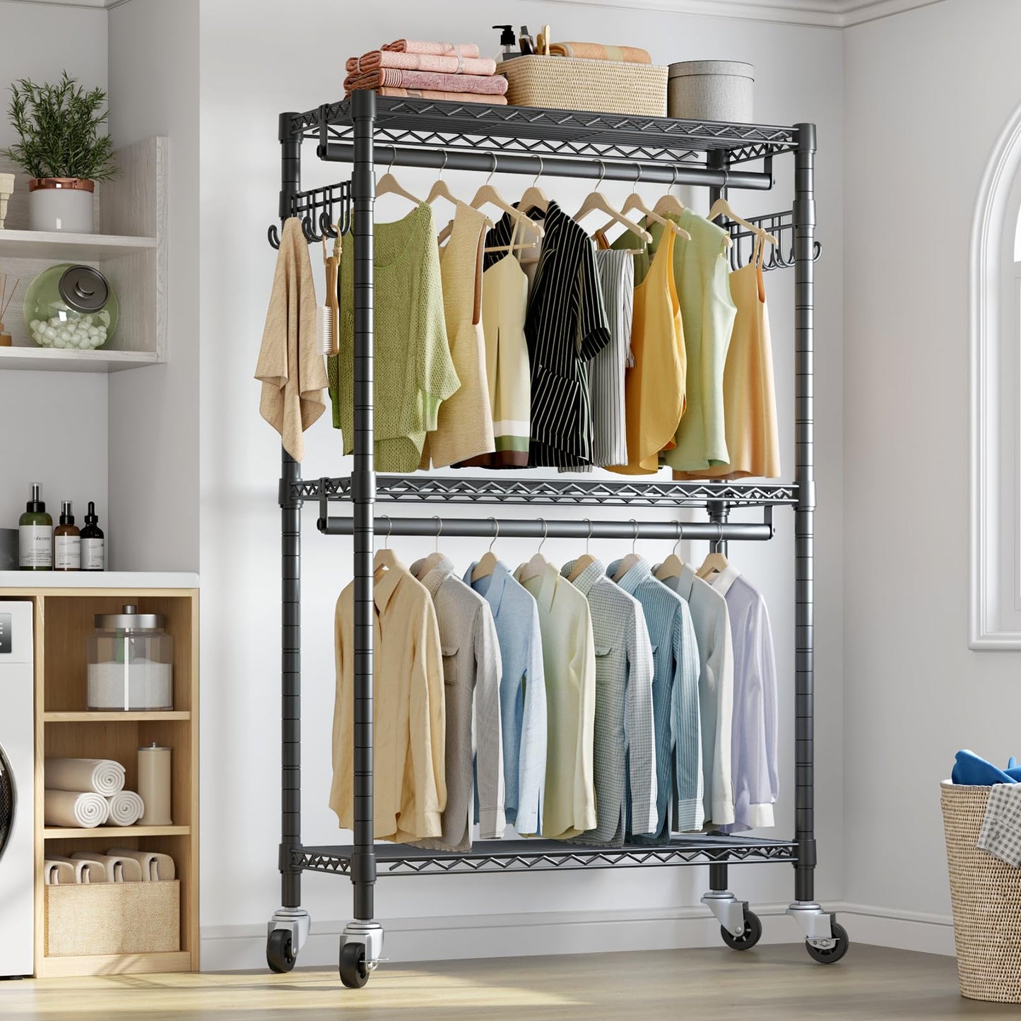 VIPEK R2 Rolling Clothes Rack with Wheels