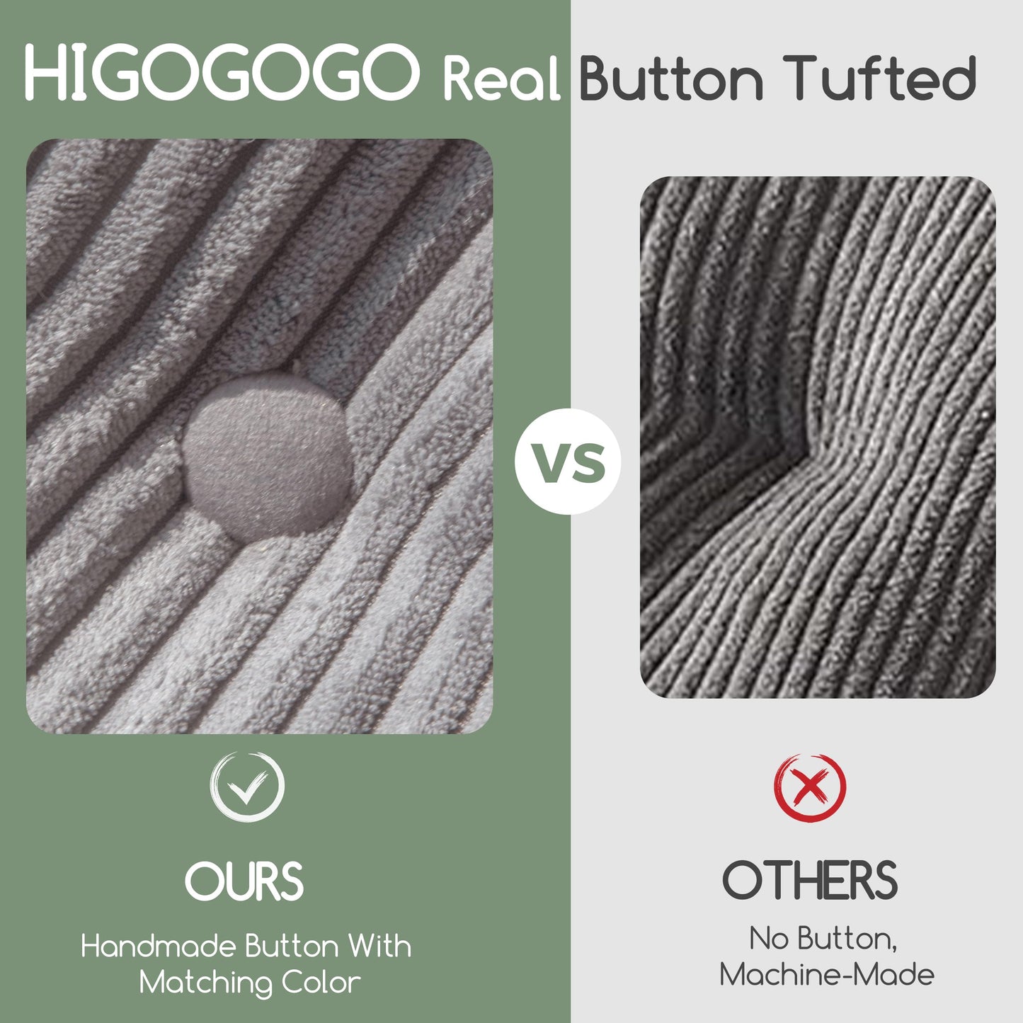 HIGOGOGO Papasan Cushion Grey