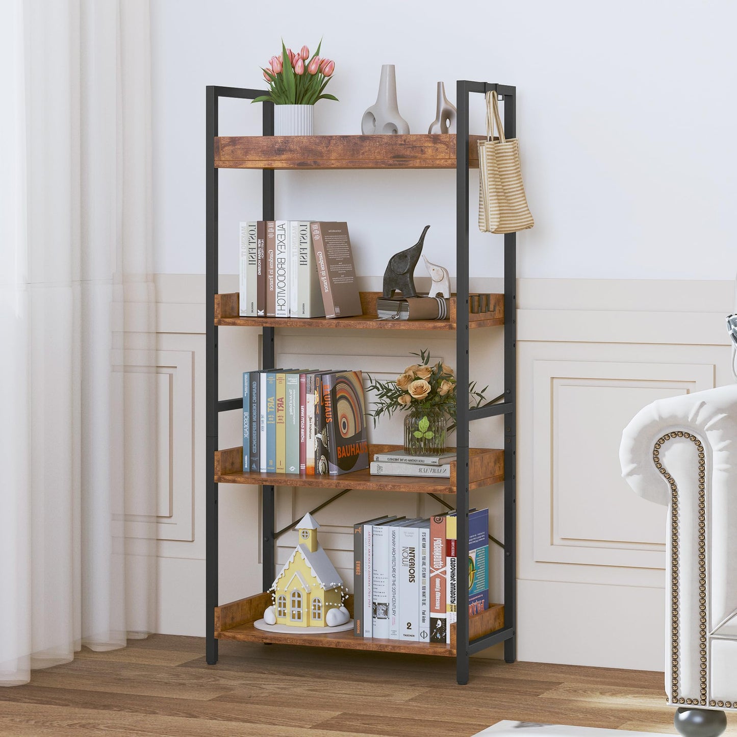 HCHQHS 6-Tier Bookcase