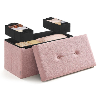 SONGMICS Storage Ottoman Bench, 15"x30"x15"
