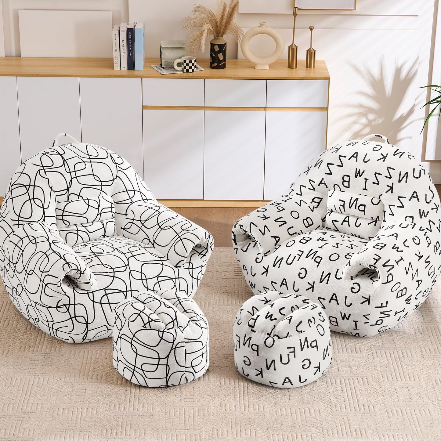 DAICO Bean Bag Chair White