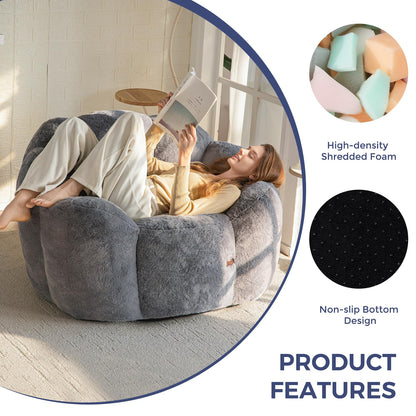 MAXYOYO Floral Bean Bag Chair – Beige