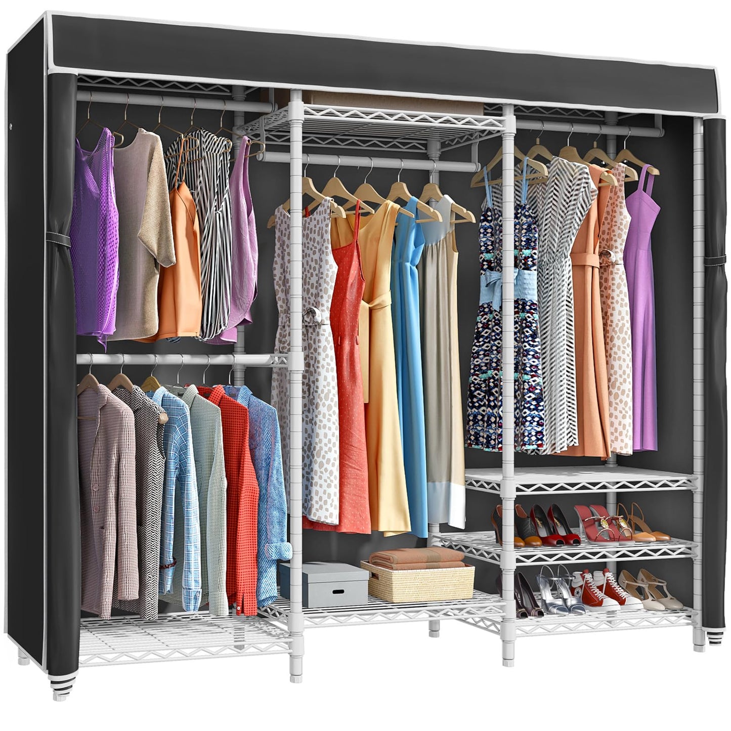 VIPEK V5C Heavy Duty Covered Clothes Rack