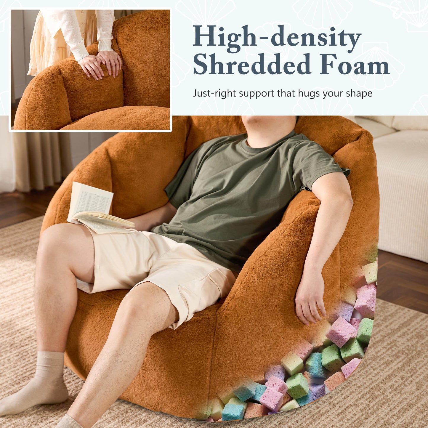 Giant Bean Bag Chair – Beige