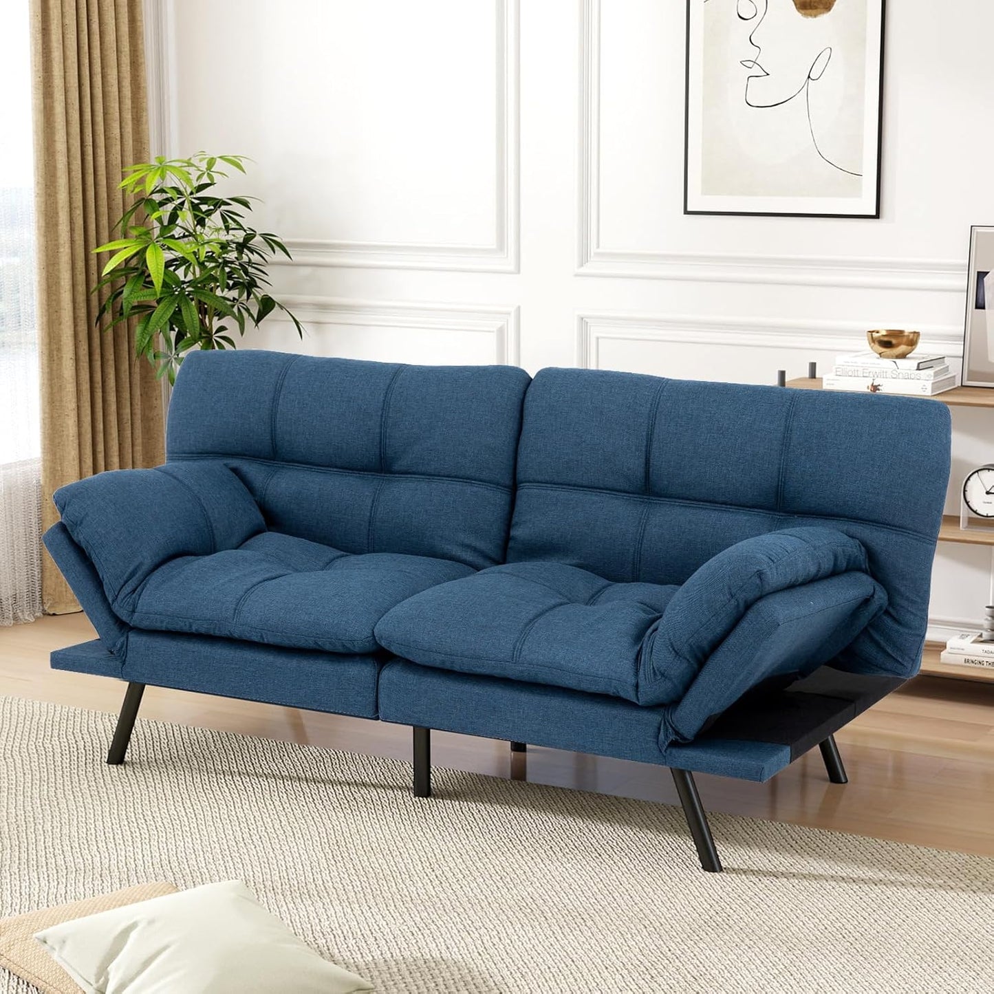 Vipbear Grey Futon Sofa Bed 71"