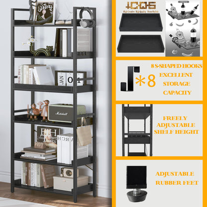 HCHQHS 6-Tier Bookcase