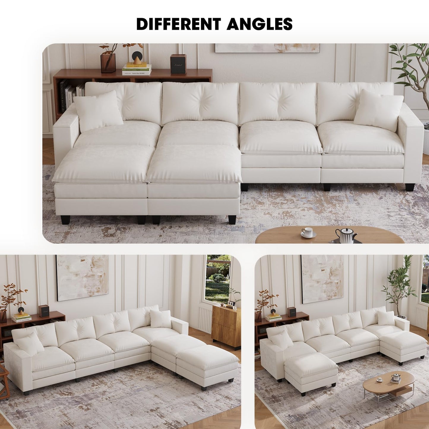 97" 5-Seater Modular Sofa – Beige