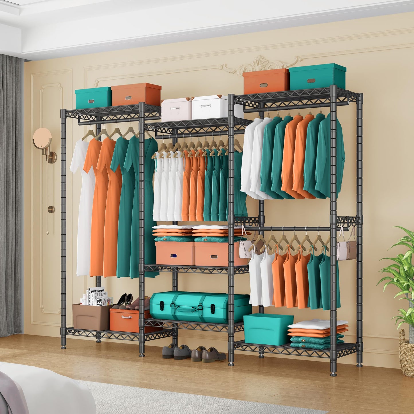 PUNION 7-Tier Portable Garment Rack