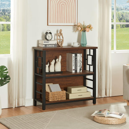 HOMISSUE 3-Tier Rustic Bookshelf