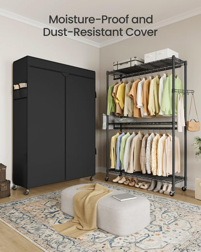 SONGMICS Heavy-Duty Portable Clothes Rack
