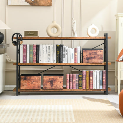 HCHQHS 4-Tier Industrial Bookshelf