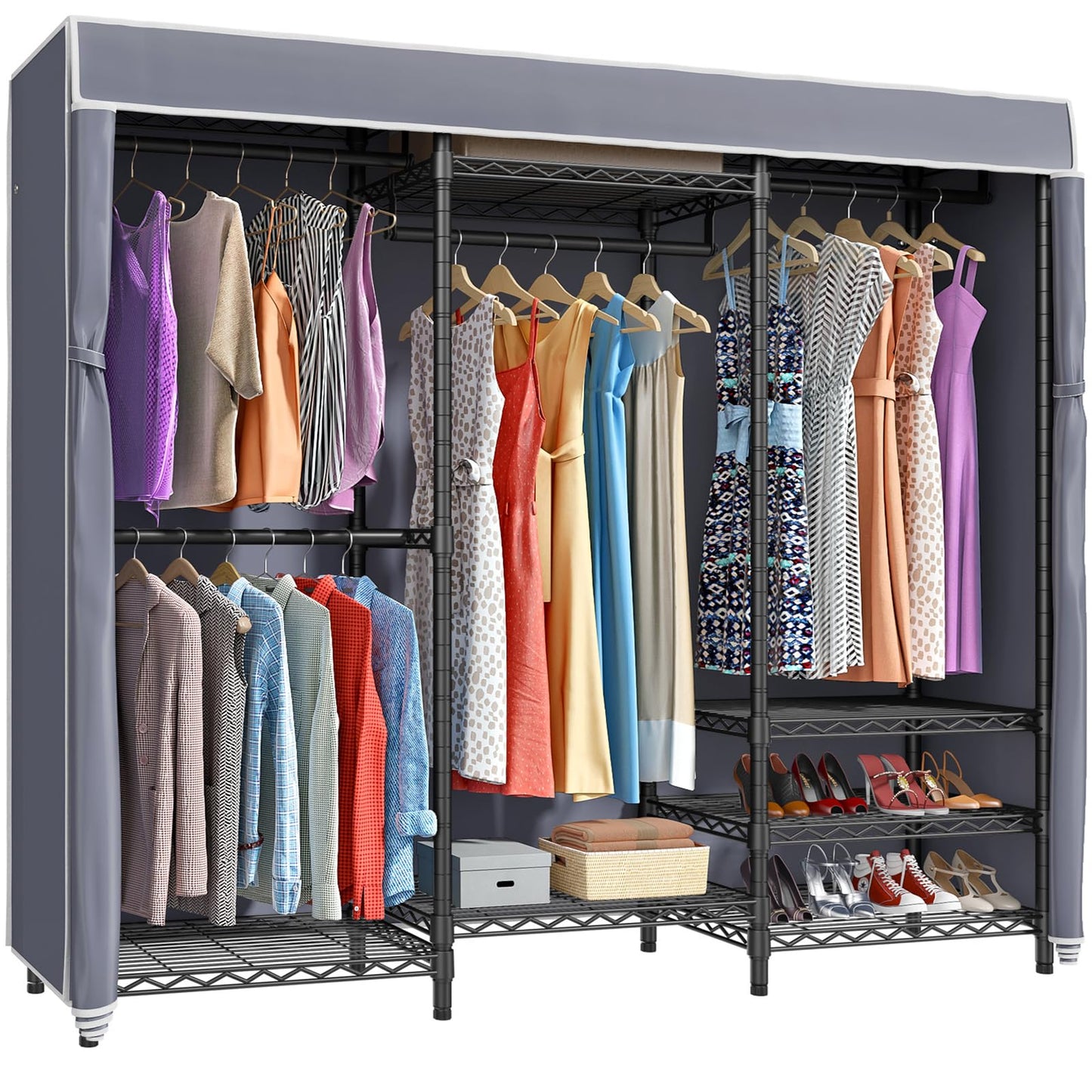 VIPEK V5C Heavy Duty Covered Clothes Rack