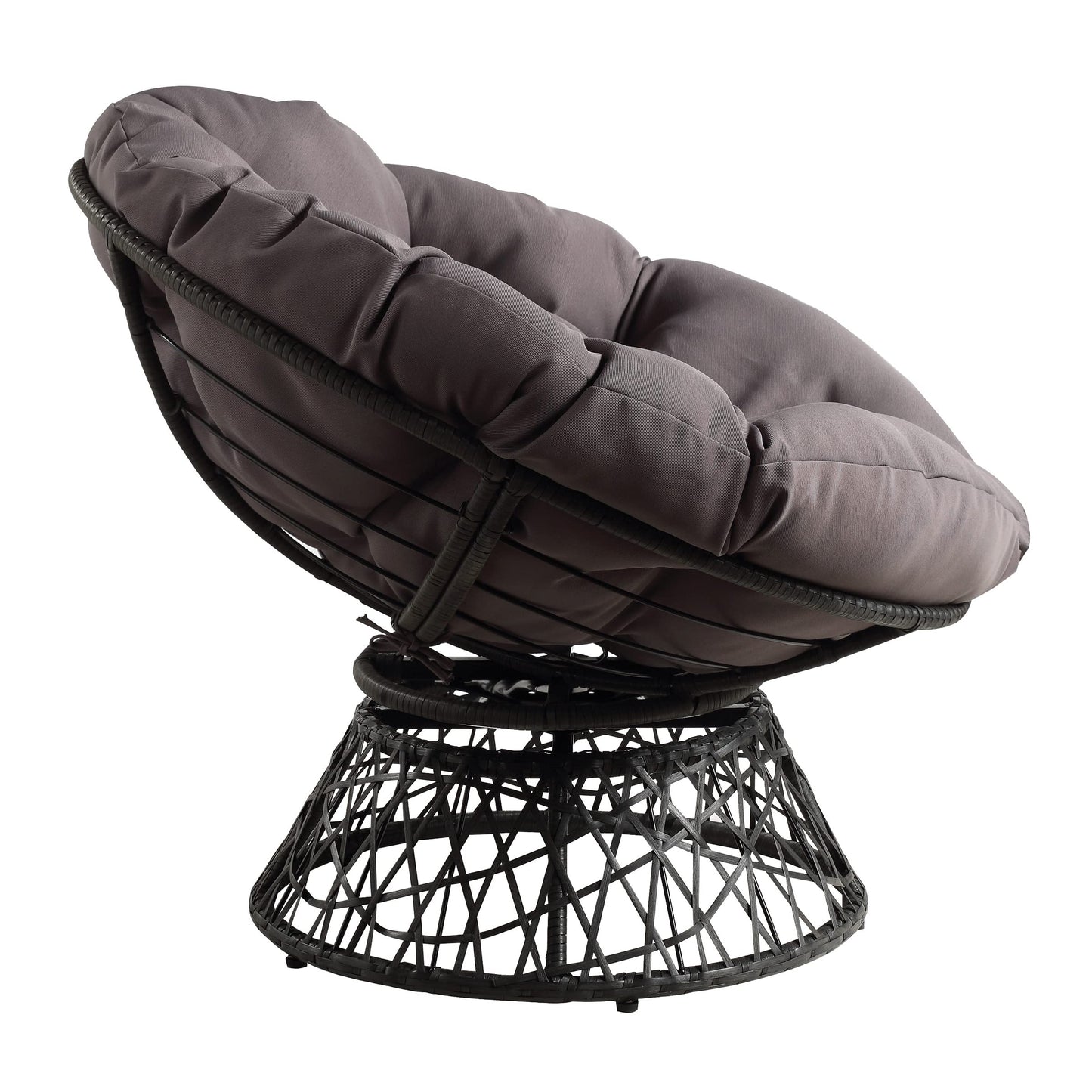 OSP Swivel Papasan Chair White