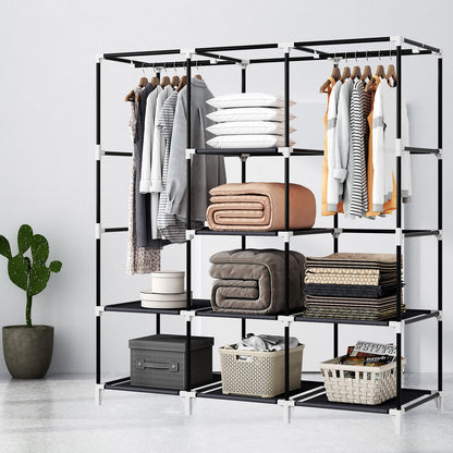 Portable 51" Closet with Rods & Shelves