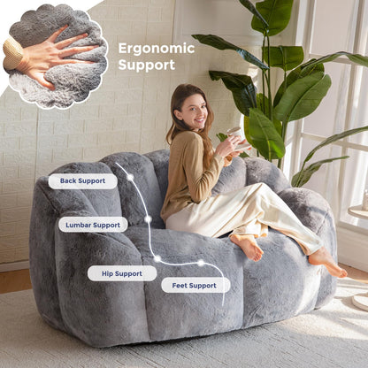MAXYOYO Floral Bean Bag Chair – Beige