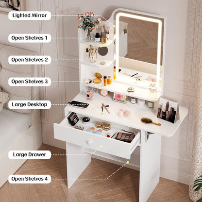 Haewon Vanity Desk White