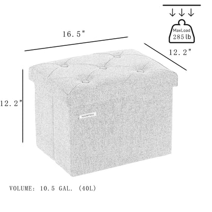 HAUSFRAU 31.5" Storage Ottoman Bench