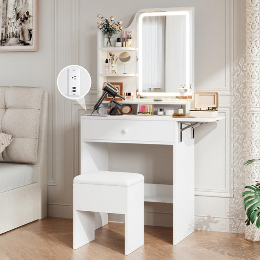 Haewon Vanity Desk White