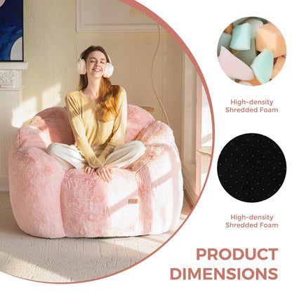 MAXYOYO Floral Bean Bag Chair – Beige