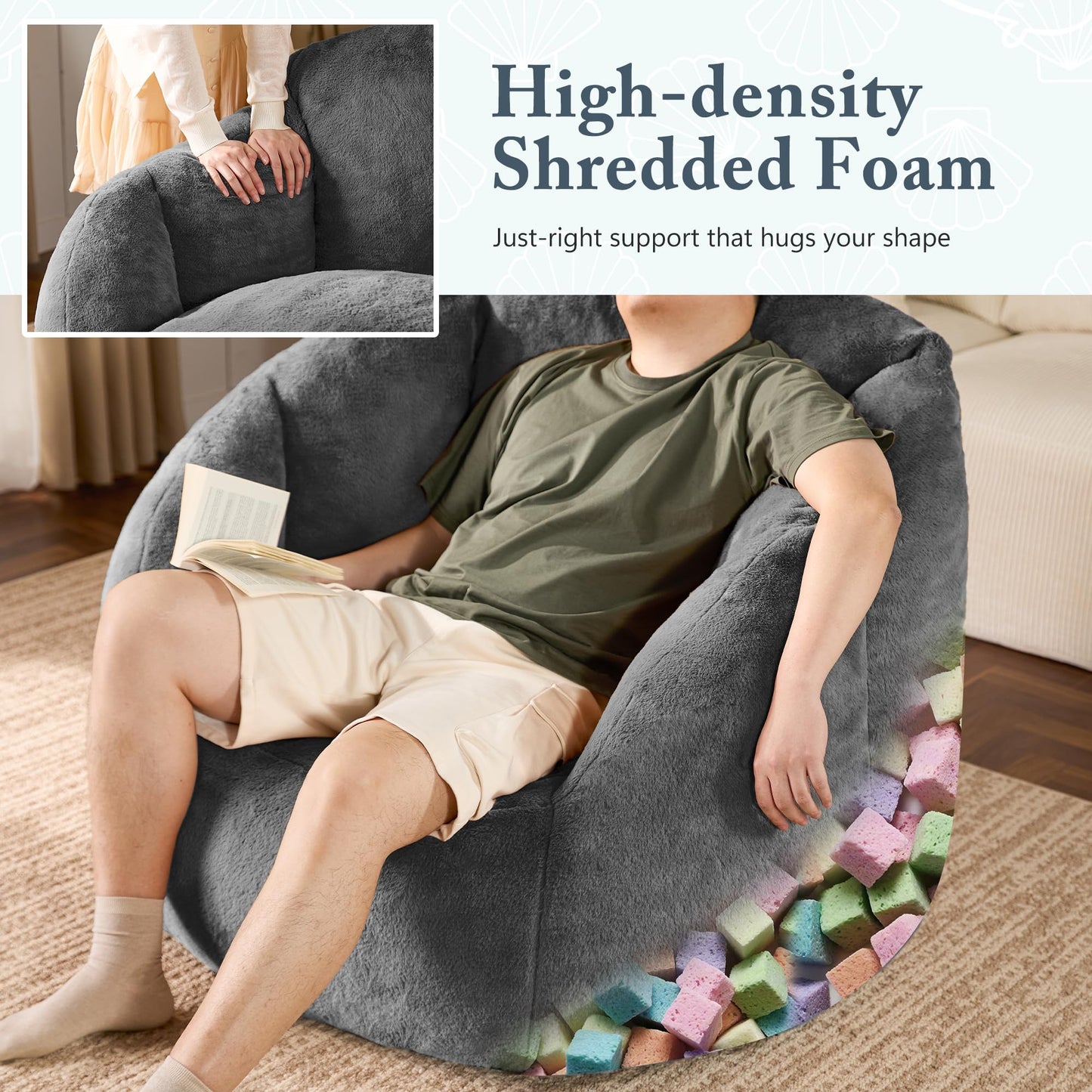 Giant Bean Bag Chair – Beige
