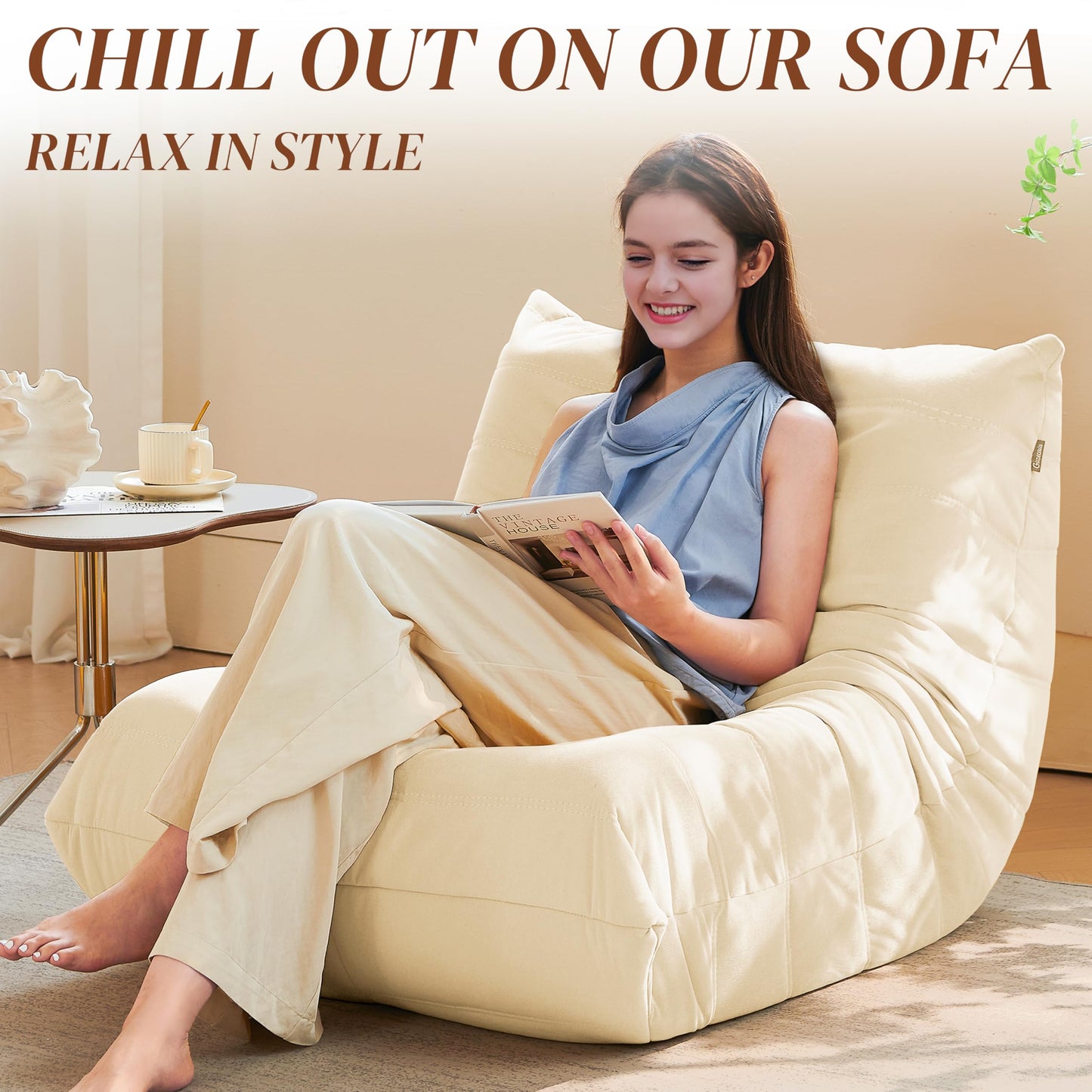 Dark Gray Bean Bag Chair