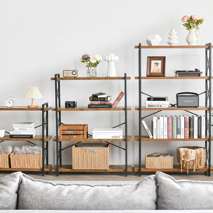 HCHQHS 4-Tier Industrial Bookshelf