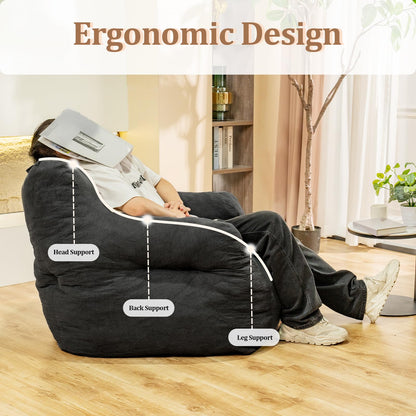 Grey Large Bean Bag Chair