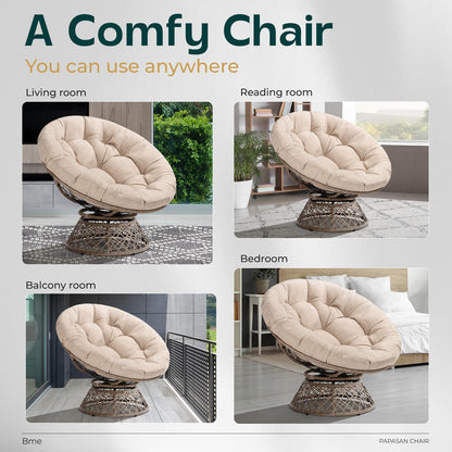 BME 40" Wicker Papasan Chair