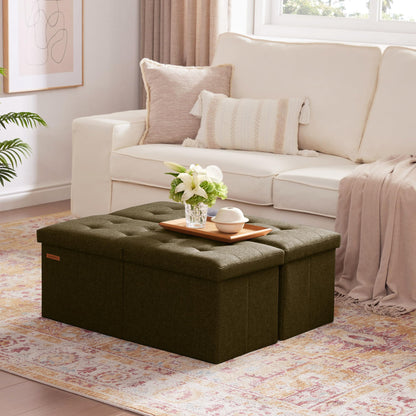 HAUSFRAU 31.5" Storage Ottoman Bench