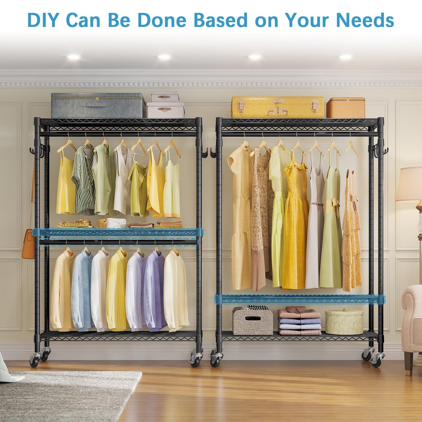 VIPEK R2 Rolling Clothes Rack with Wheels