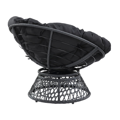 OSP Swivel Papasan Chair White