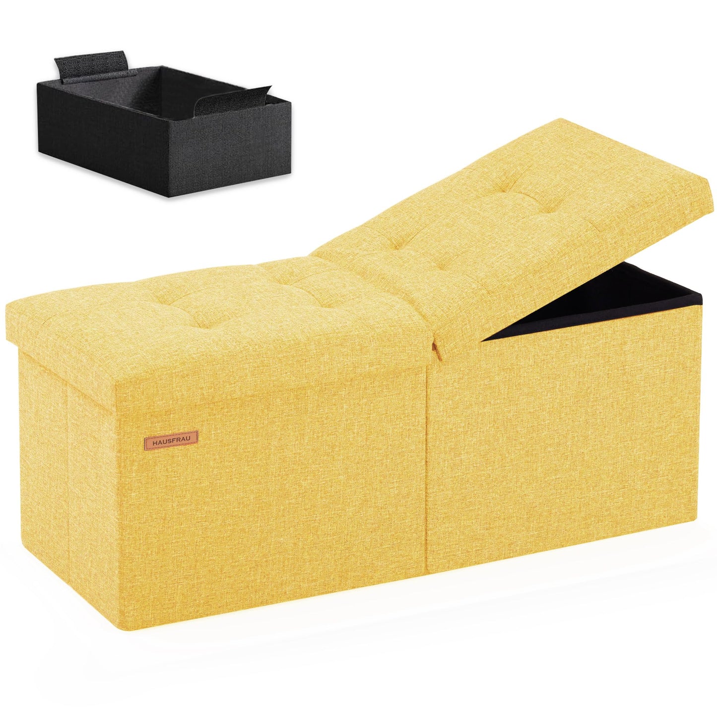 HAUSFRAU 31.5" Storage Ottoman Bench