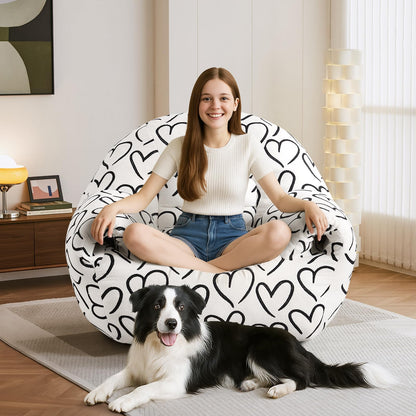 DAICO Bean Bag Chair White
