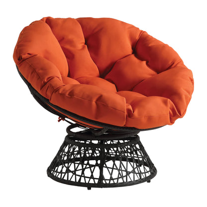 OSP Swivel Papasan Chair White