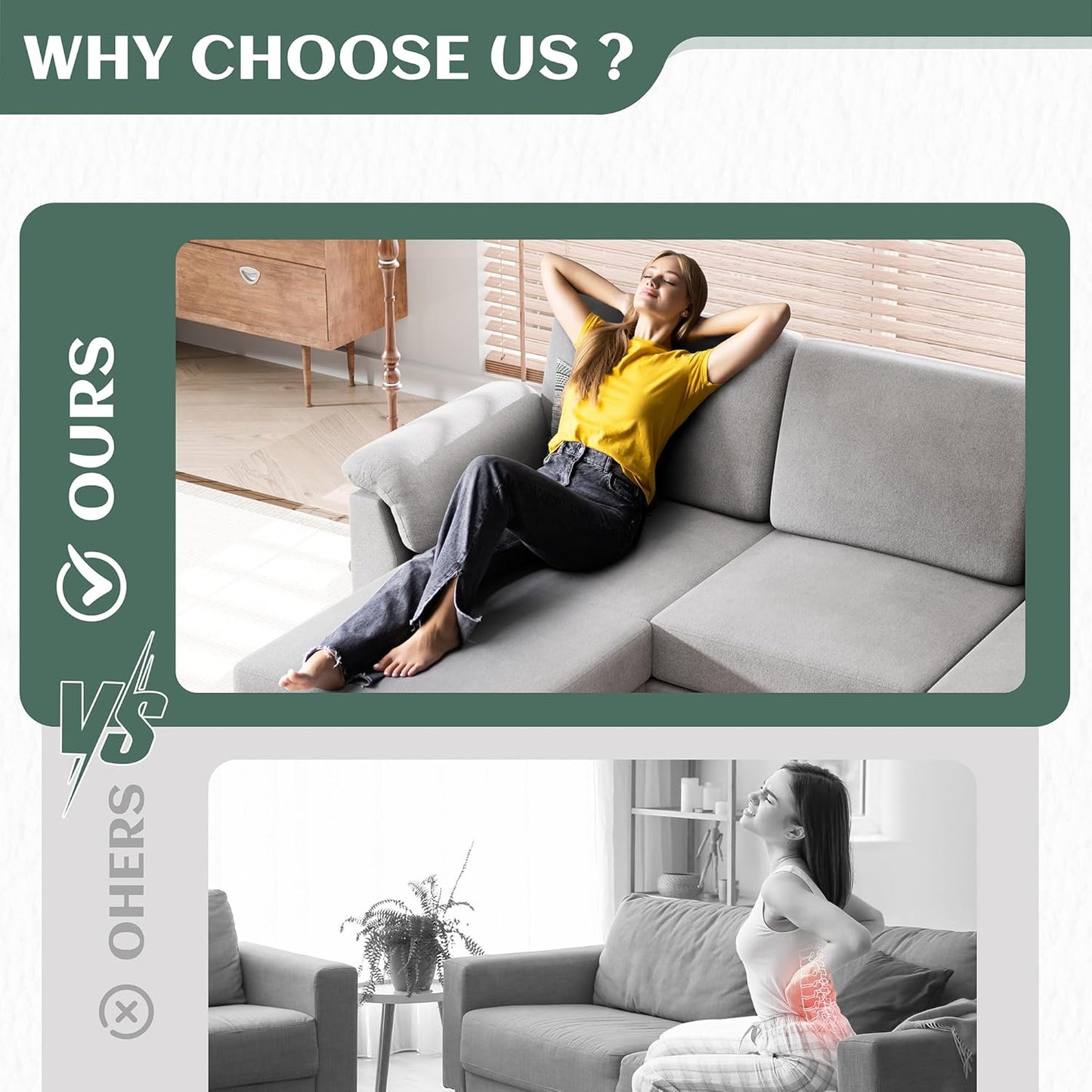 Vongrasig 79" L-Shaped Sofa, Grey