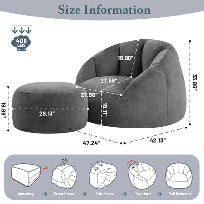 Giant Bean Bag Chair – Beige