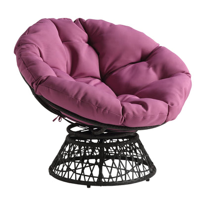 OSP Swivel Papasan Chair White