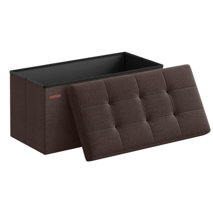 SONGMICS MAZIE 43" Folding Storage Ottoman Bench