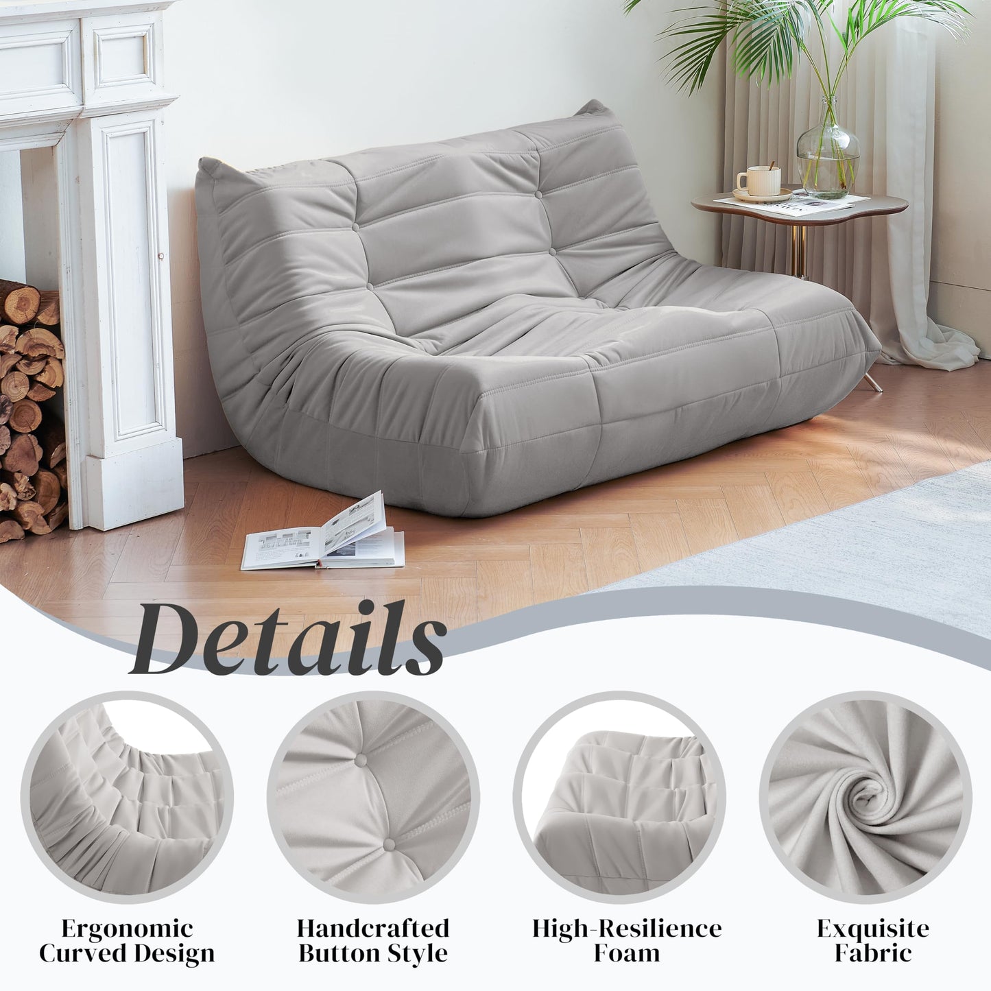 Dark Gray Bean Bag Chair