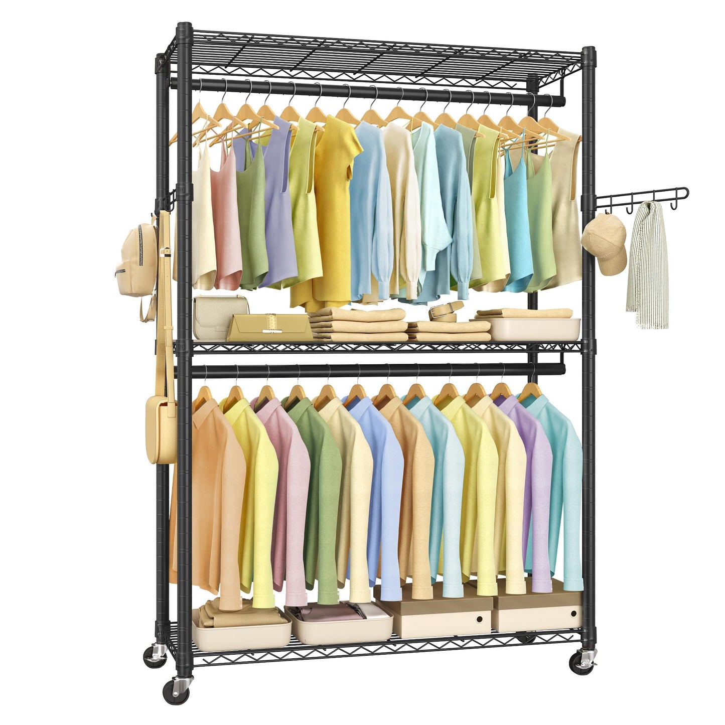 SONGMICS Heavy-Duty Portable Clothes Rack