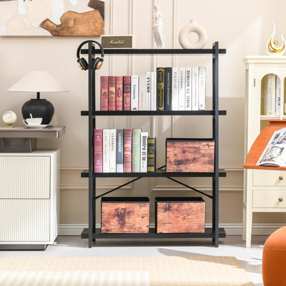 HCHQHS 4-Tier Industrial Bookshelf