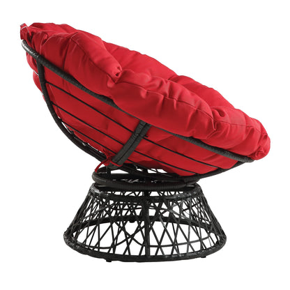OSP Swivel Papasan Chair White