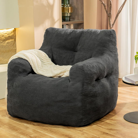 Grey Large Bean Bag Chair