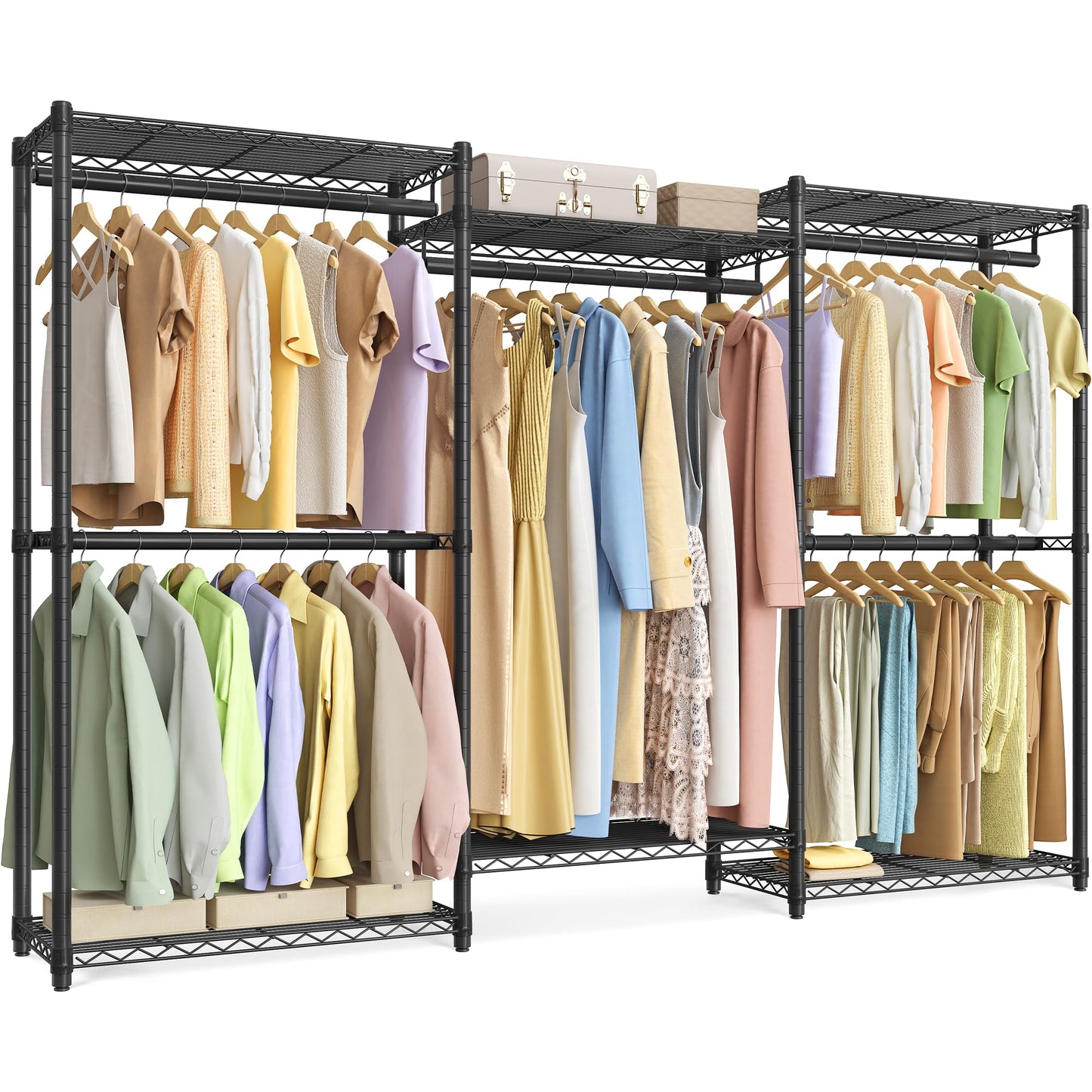 SONGMICS Heavy-Duty Portable Clothes Rack