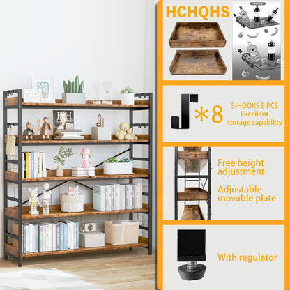 HCHQHS 6-Tier Bookcase