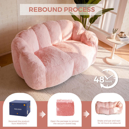 MAXYOYO Floral Bean Bag Chair – Beige