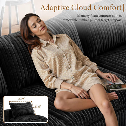 118" Modular Sofa – Black