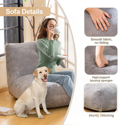 Bean Bag Chair for Adults (Grey)