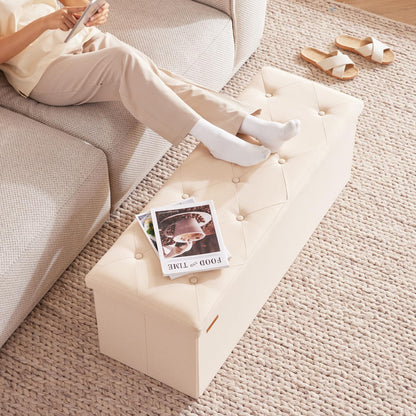 HAUSFRAU 31.5" Storage Ottoman Bench